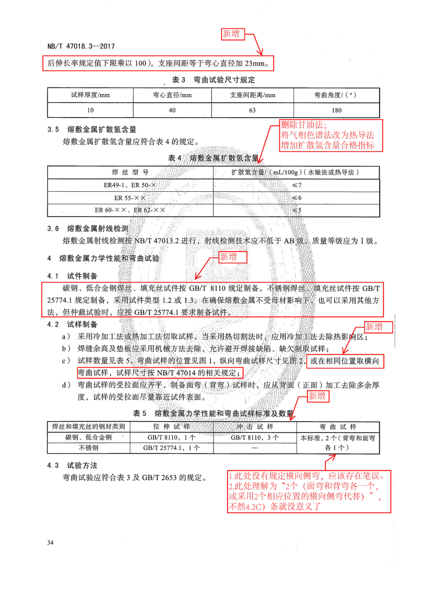 NB/T 47018-2017《承壓設備用焊接材料訂貨技術條件》第34頁 NB/T 47018-2017《承壓設備用焊接材料訂貨技術條件》第34頁